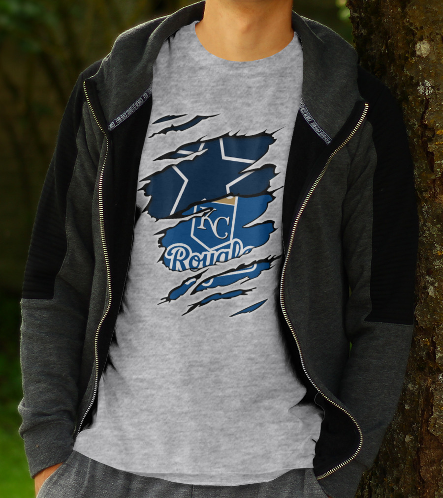 Cowboys KC Royals Texas Star Claw Marks T-Shirt