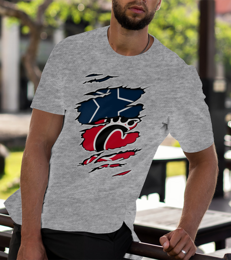 Dallas Cowboys Cincinnati Bearcats Ripped T-Shirt
