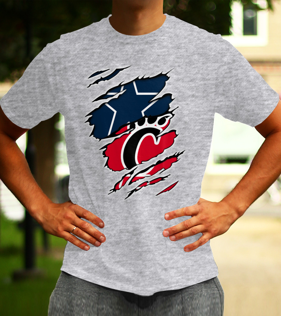 Dallas Cowboys Cincinnati Bearcats Ripped T-Shirt