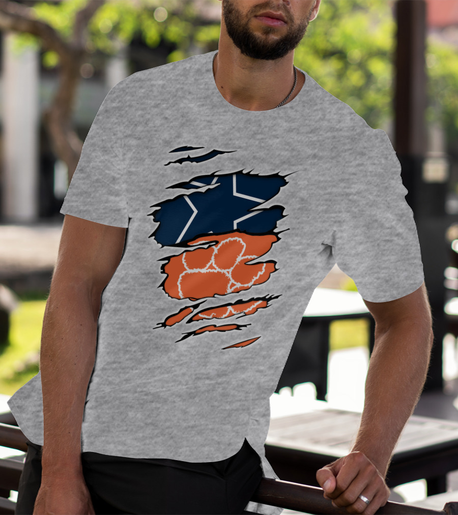 Cowboys Clemson Paw Print Dual T-Shirt