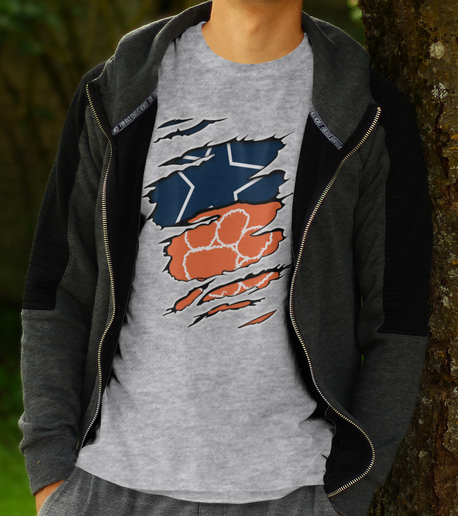 Cowboys Clemson Paw Print Dual T-Shirt