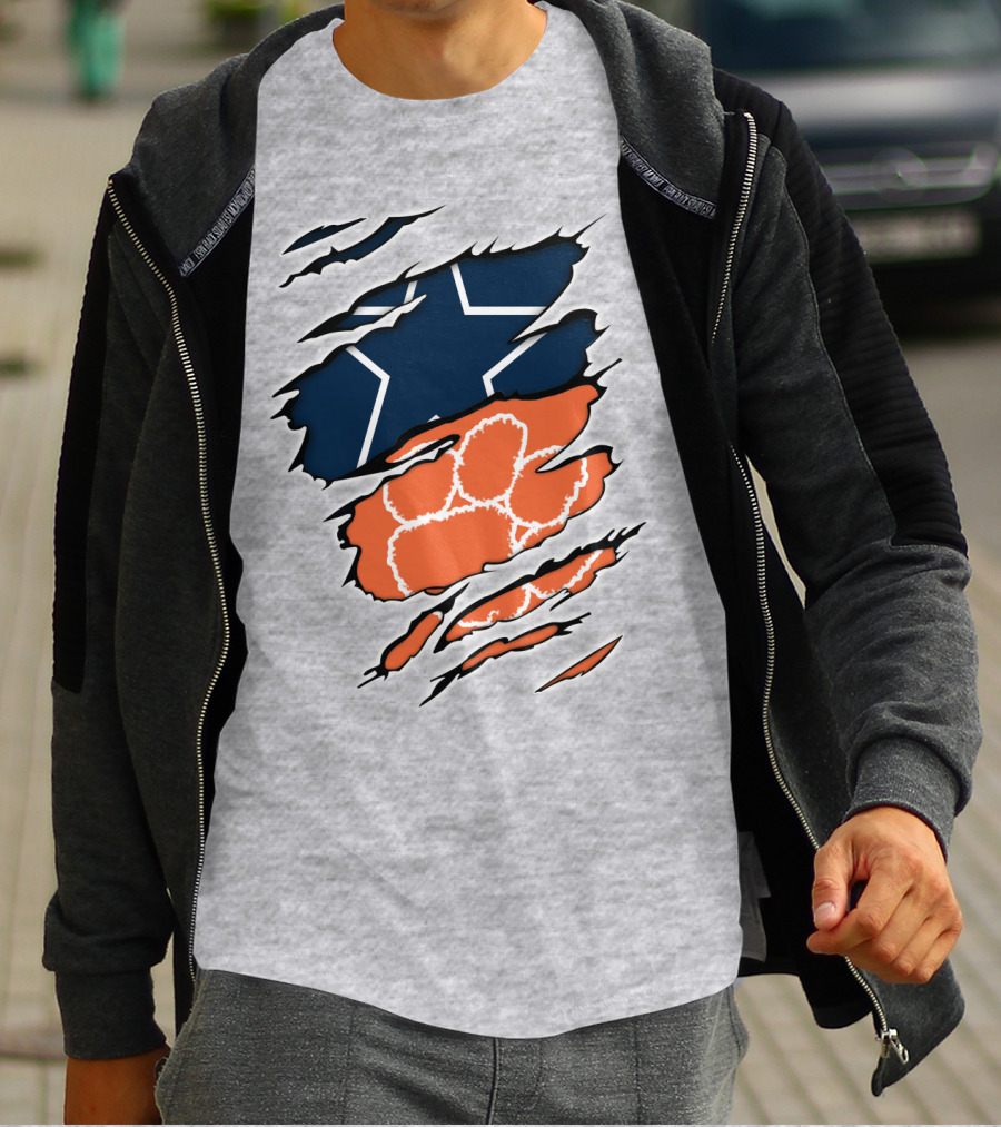 Cowboys Clemson Paw Print Dual T-Shirt