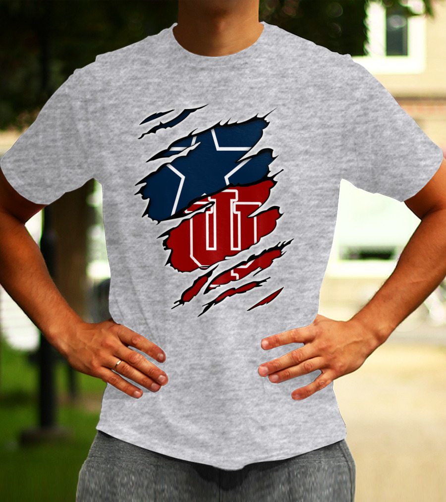 Cowboys Hoosiers Cowboys Blue Star Red IU T-Shirt