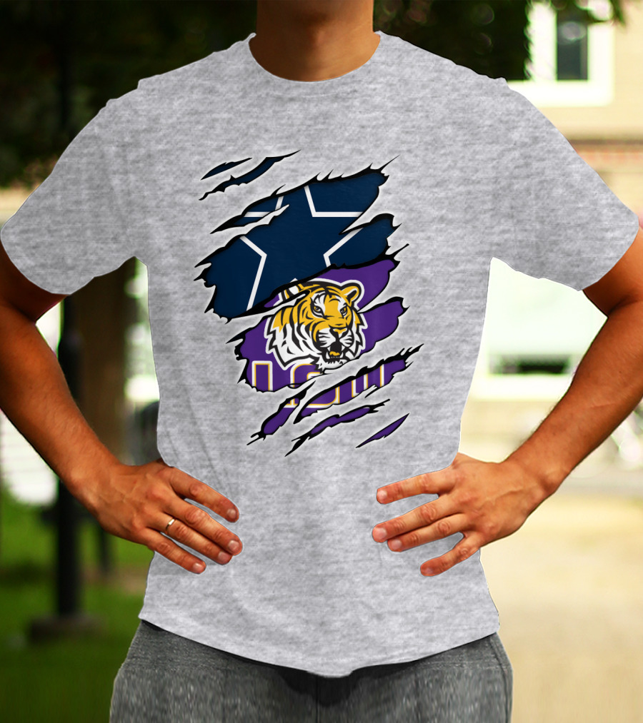 Dallas Cowboys LSU Tigers Combine T-Shirt