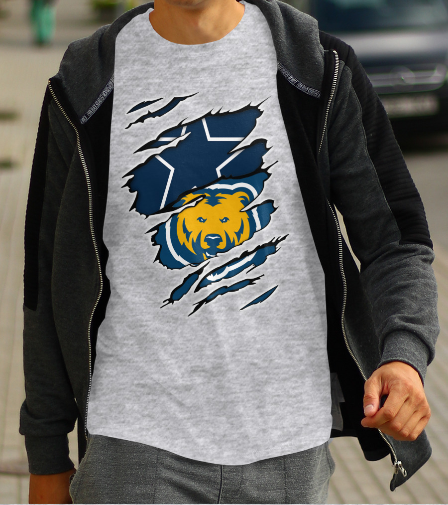 Cowboys Bears Cowboys Star And Bear Claw T-Shirt
