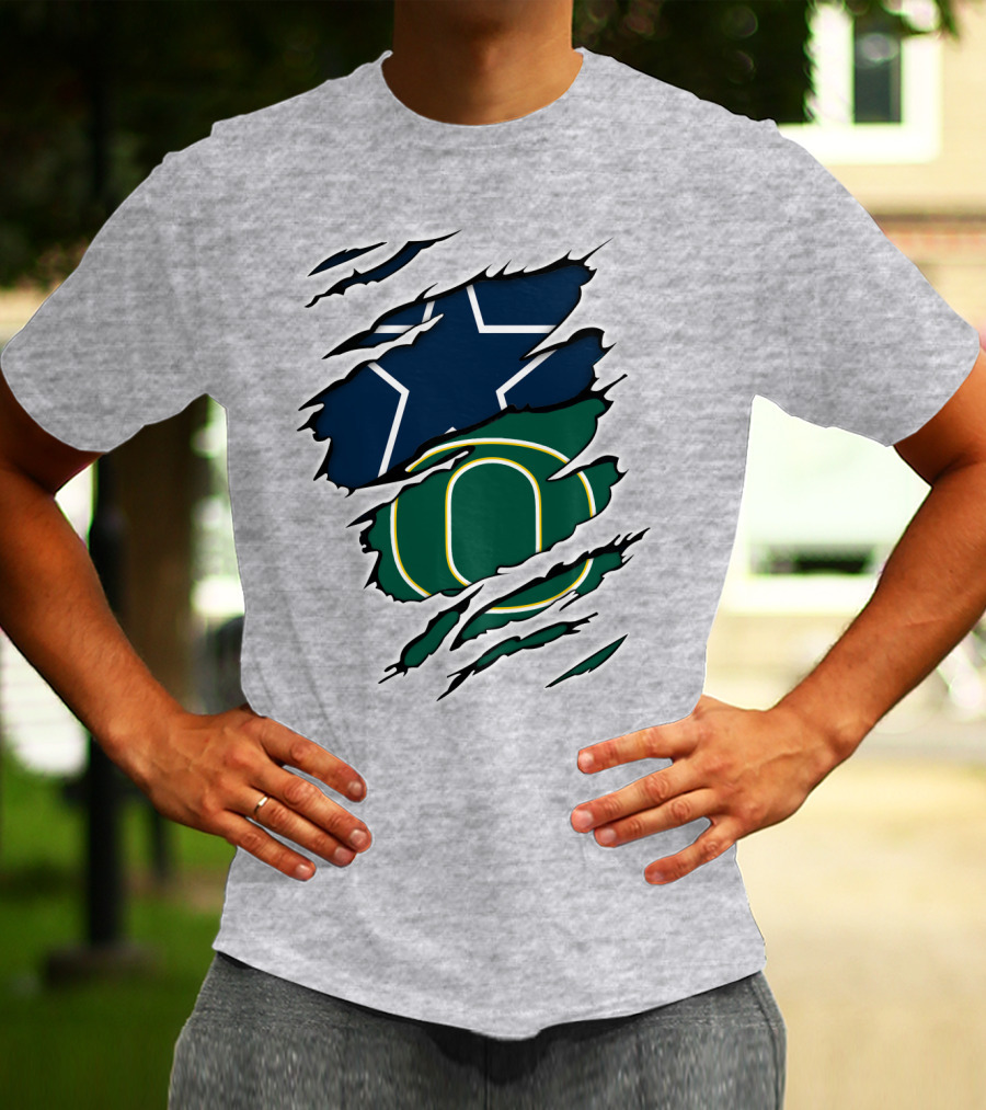 Cowboys Ducks Cowboys Star And O Logo Combination T-Shirt