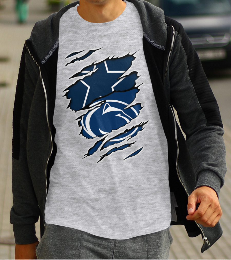 Cowboys Penn State Nittany Lions Star Claw Marks T-Shirt