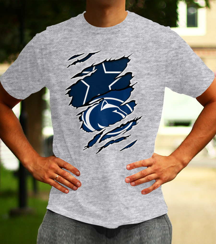 Cowboys Penn State Nittany Lions Star Claw Marks T-Shirt