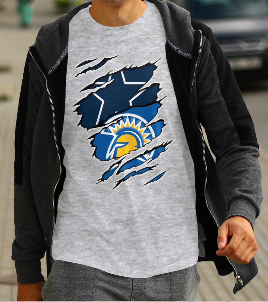 Dallas Cowboys San Jose State Spartans Fan Crossover T-Shirt