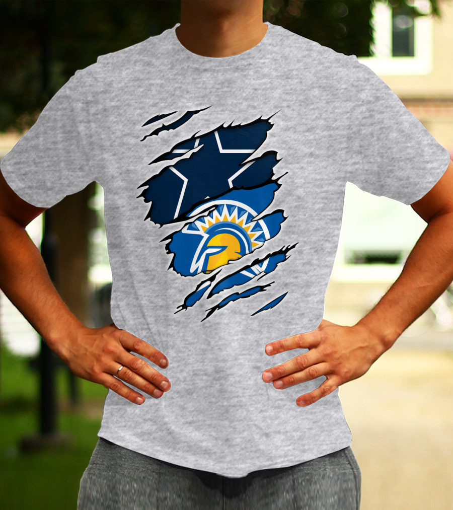 Dallas Cowboys San Jose State Spartans Fan Crossover T-Shirt