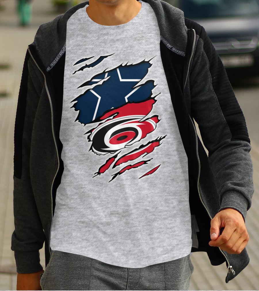 Cowboys Hurricanes Logo Mashup T-Shirt