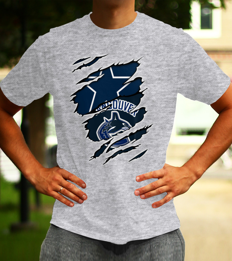 Cowboys Canucks Vancouver Star Claw Marks T-Shirt