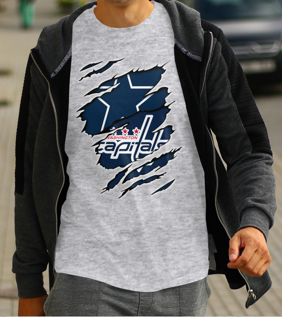 Dallas Cowboys Washington Capitals Fan Collab T-Shirt