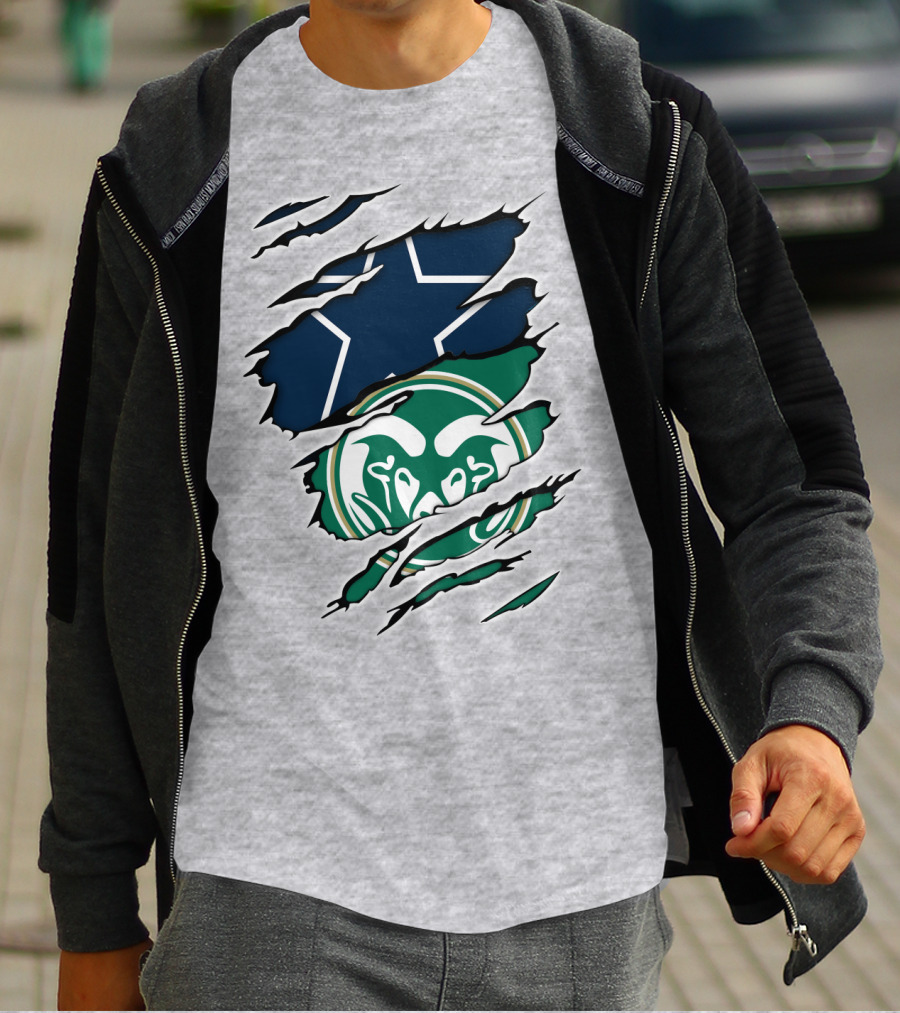 Cowboys Rams Star Logo Fusion T-Shirt