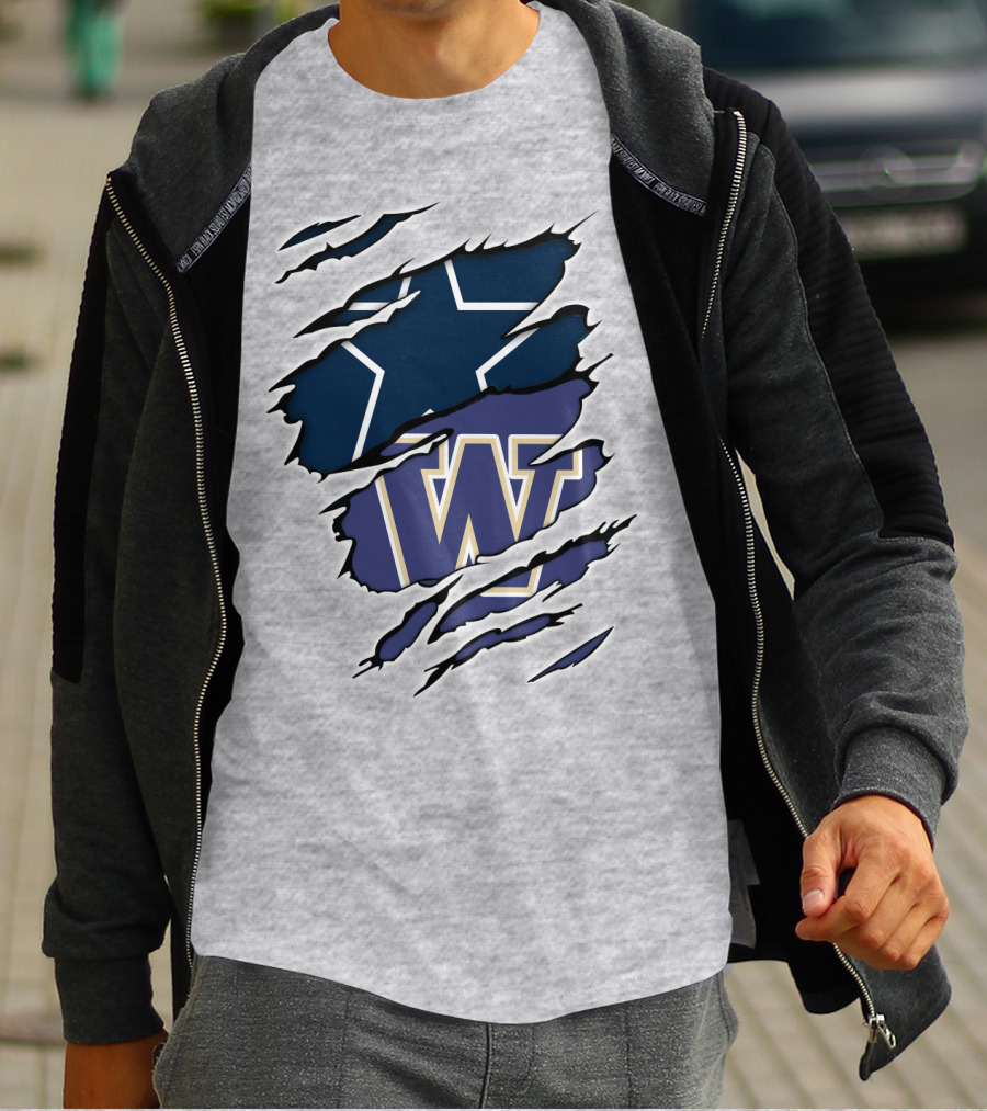 Cowboys Washington Star And W T-Shirt