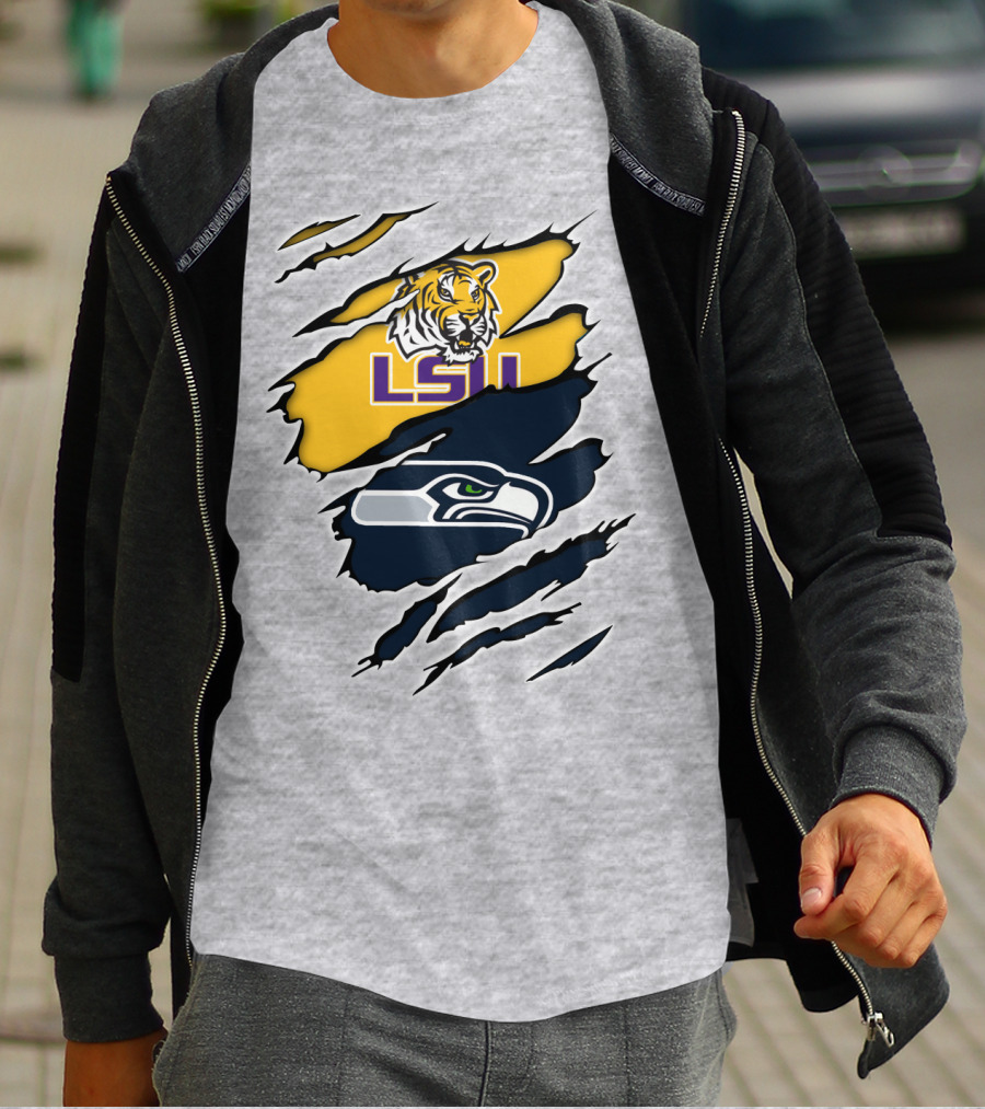 LSU Seahawks Tiger Claw Rips T-Shirt