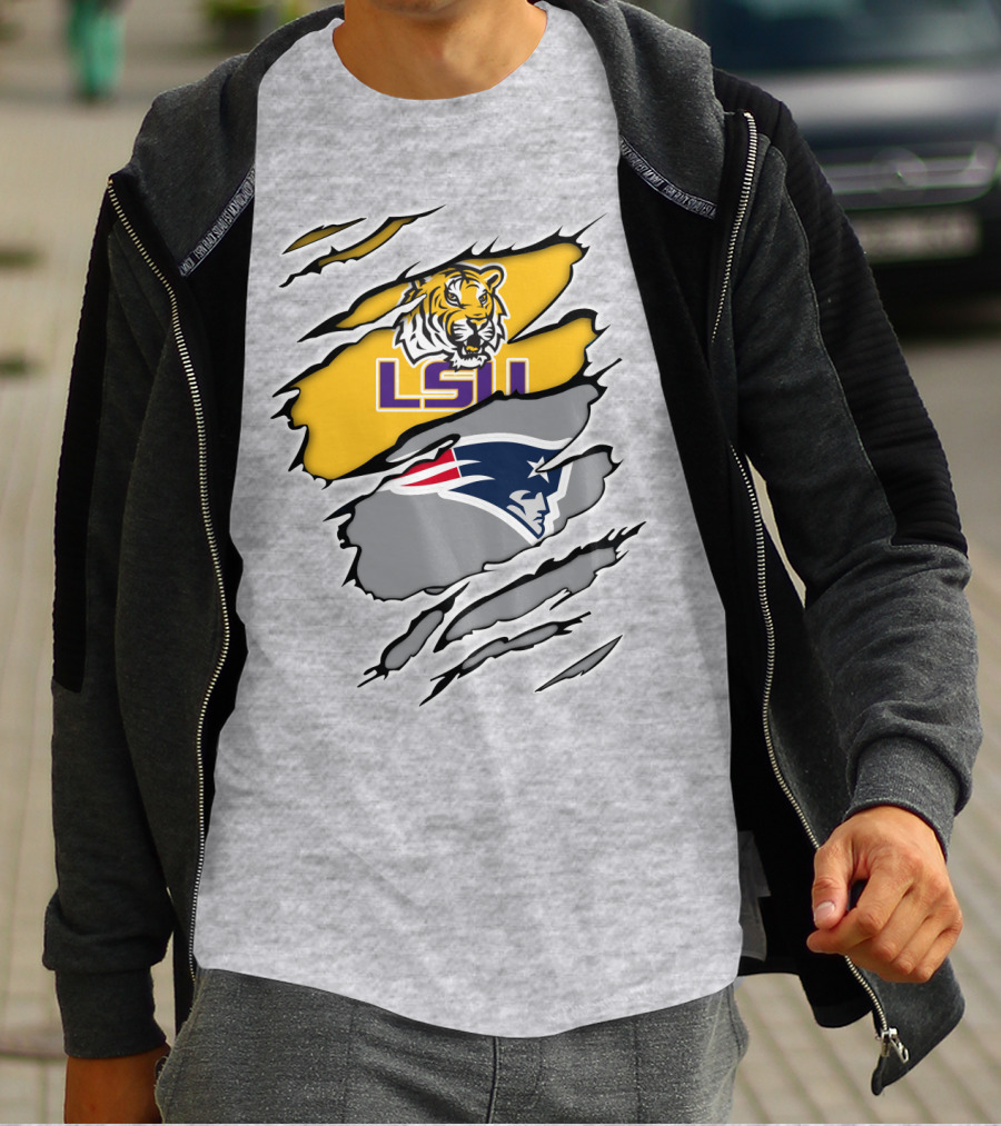 LSU Tigers Patriots Crossover Claw Marks T-Shirt