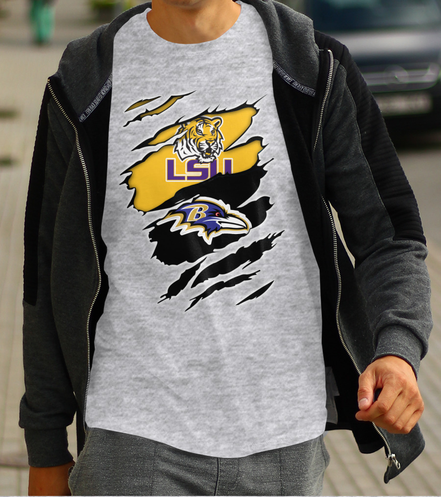 LSU Tigers Baltimore Ravens Claw T-Shirt