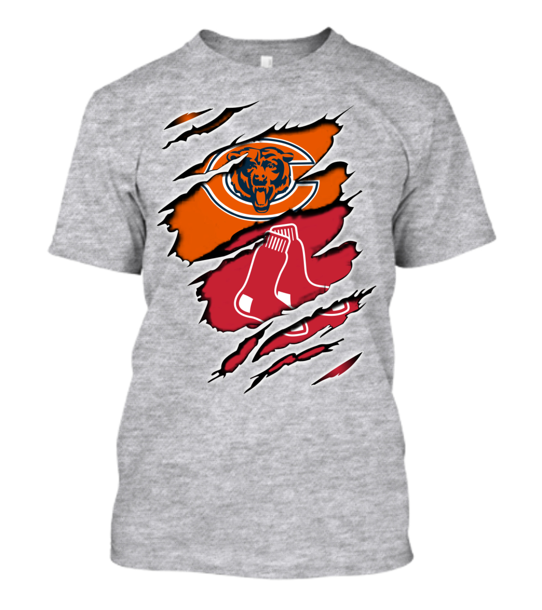 Bears Redsox Chicago Boston Sports Fusion T-Shirt