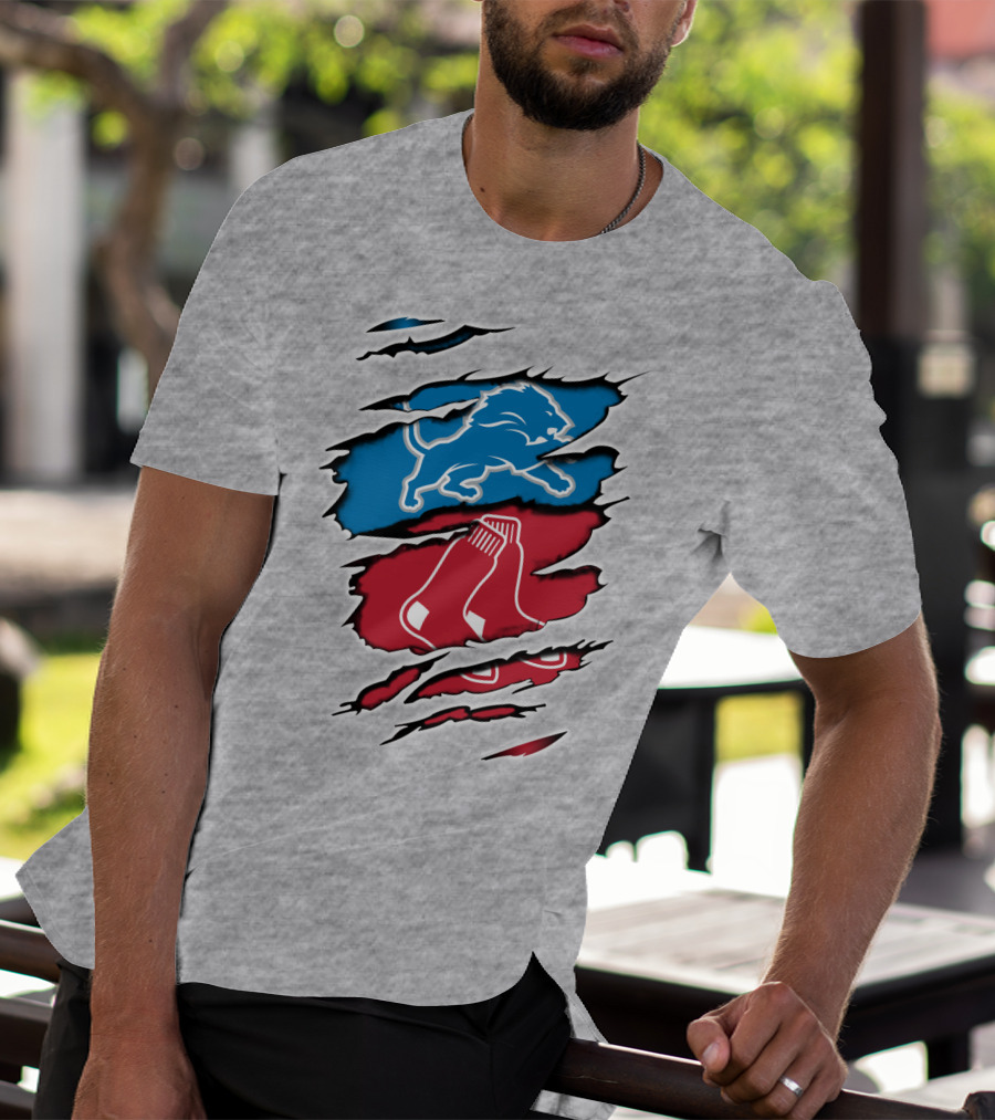 Lions Redsox Sports Crossover T-Shirt