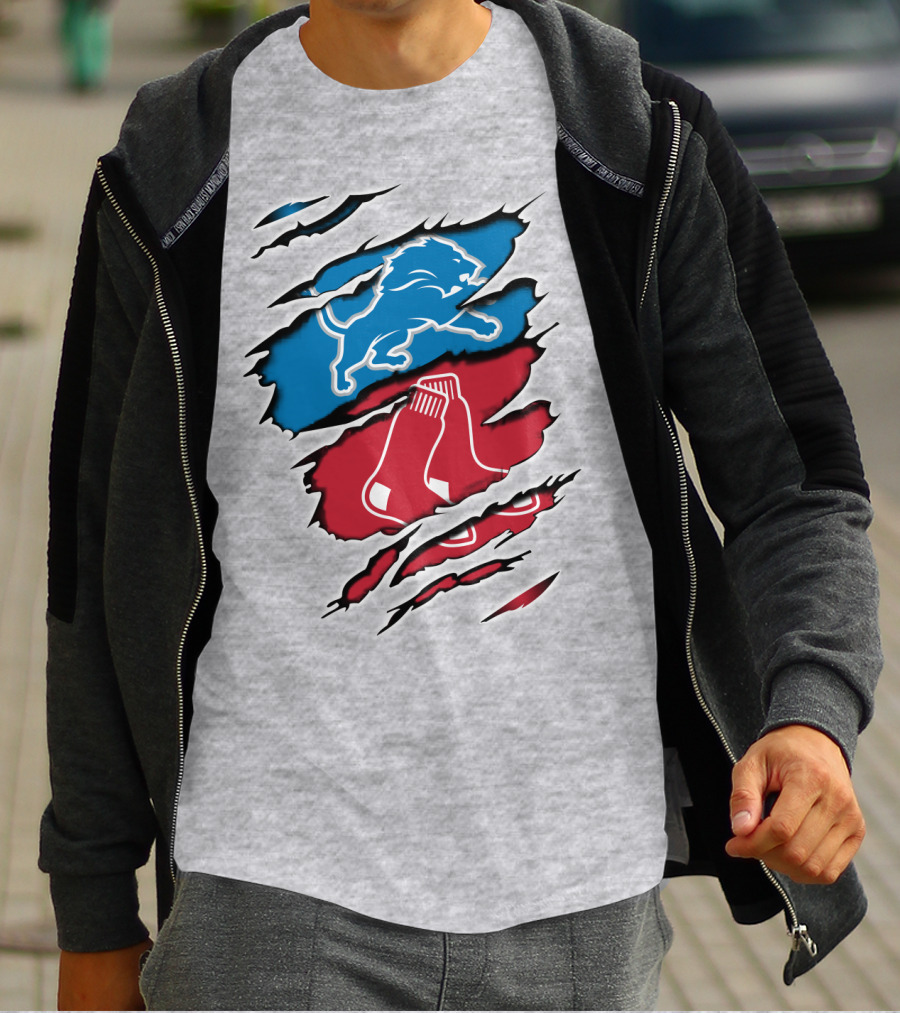 Lions Redsox Sports Crossover T-Shirt