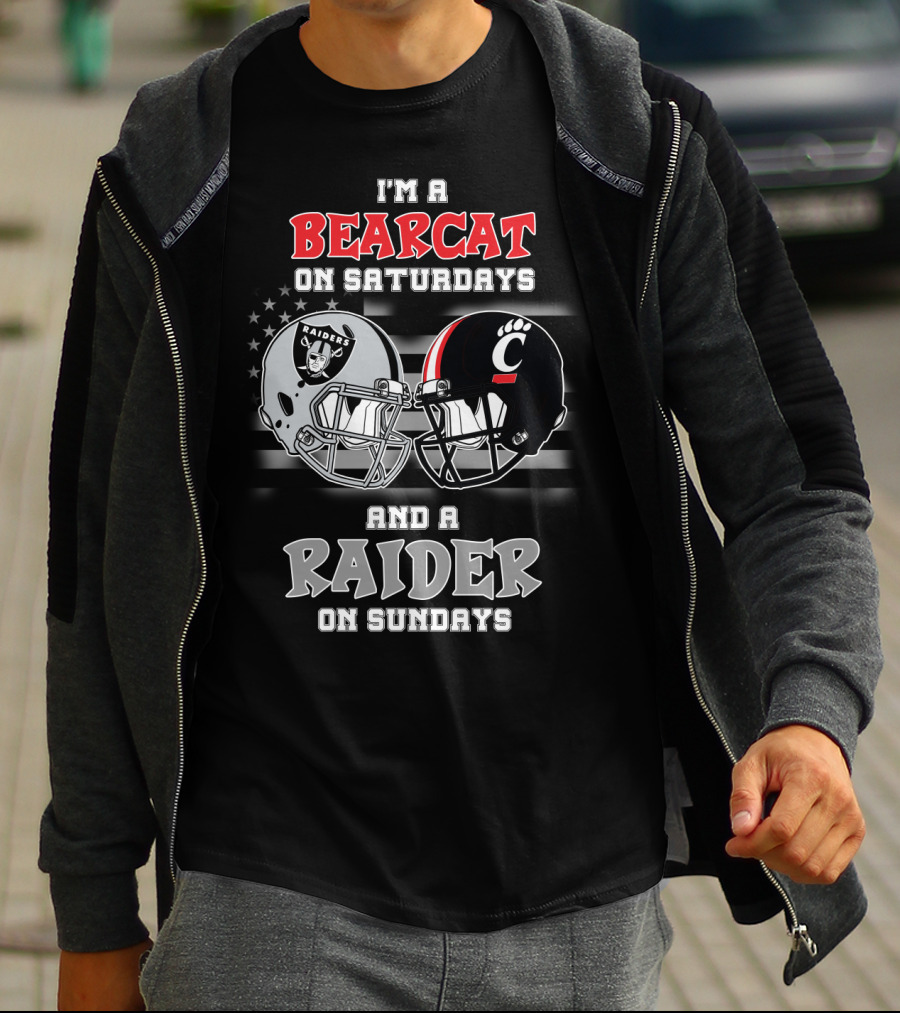 I'm A Bearcat On Saturdays And A Raider On Sundays T-Shirt