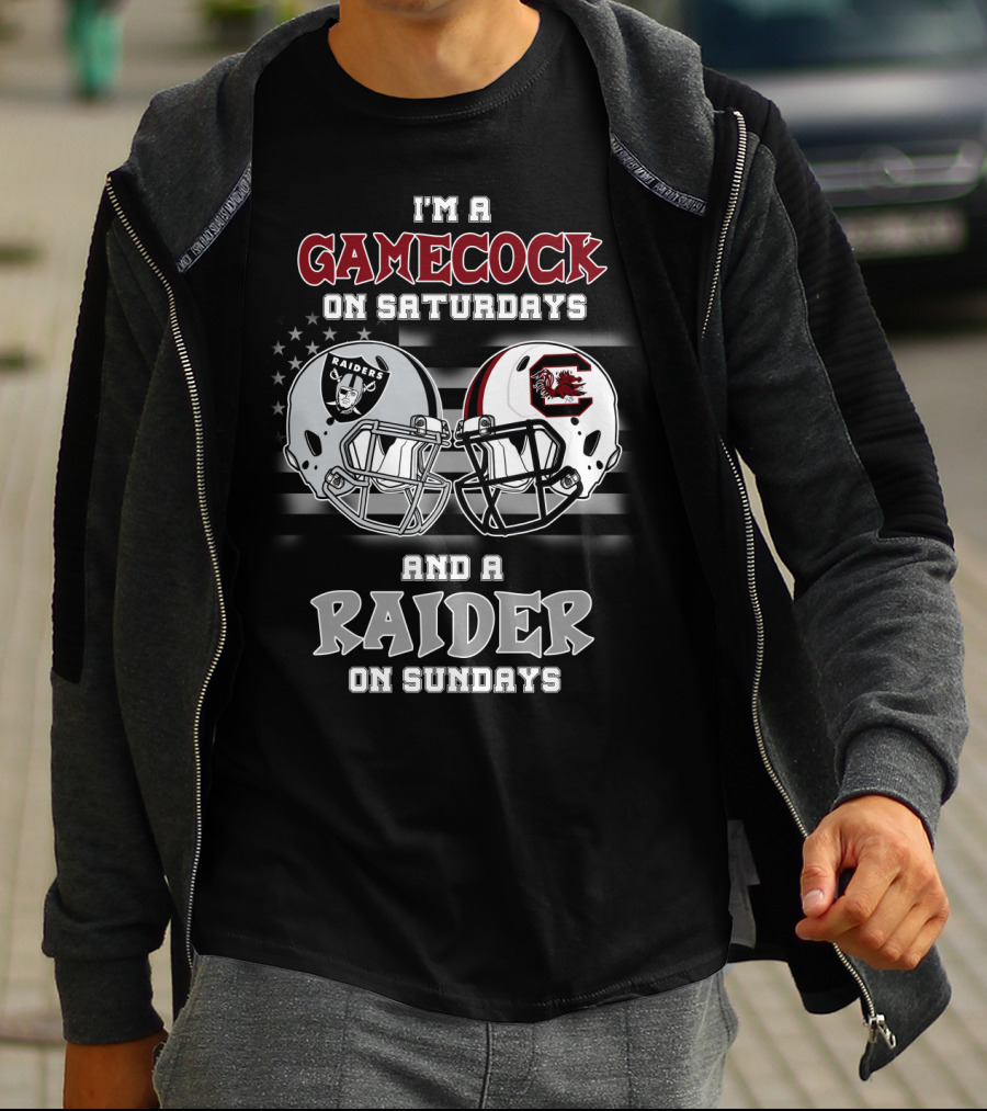 I'm A Gamecock On Saturdays And A Raider On Sundays T-Shirt