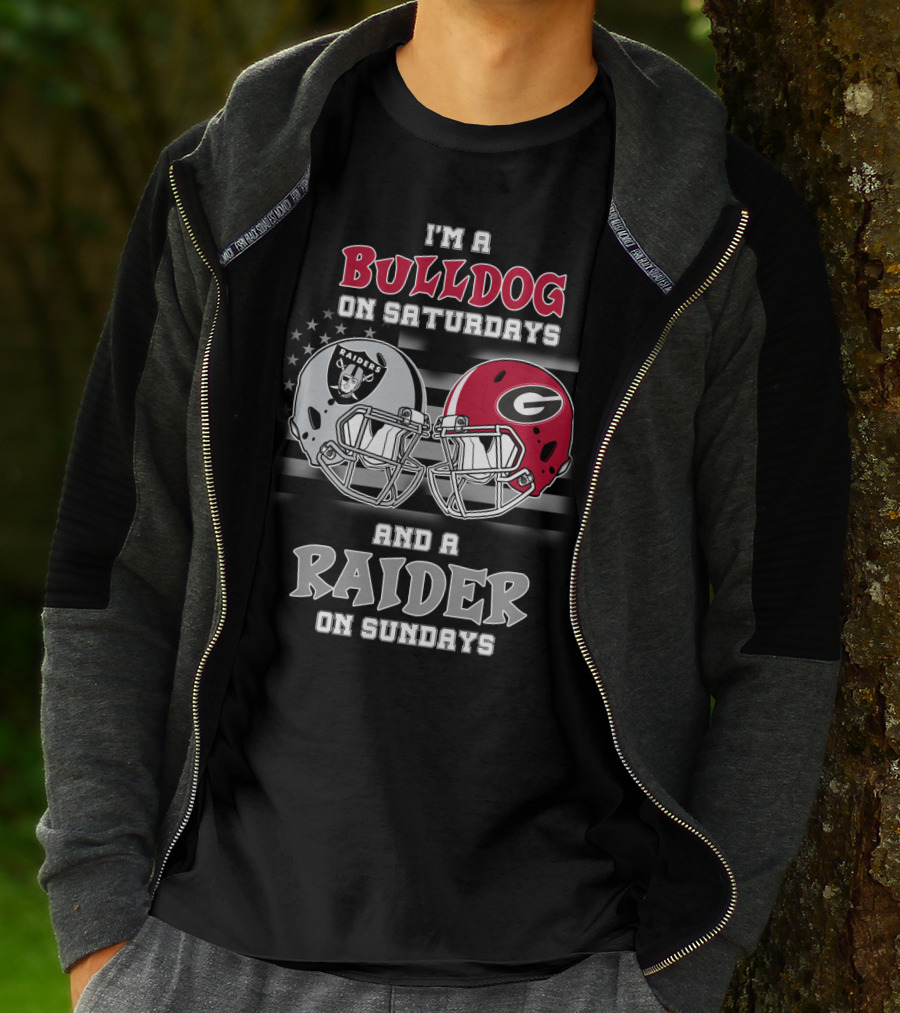 I'm A Bulldog On Saturdays And A Raider On Sundays T-Shirt