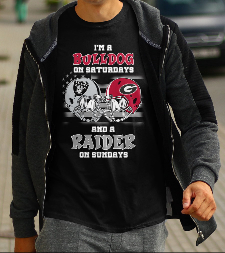 I'm A Bulldog On Saturdays And A Raider On Sundays T-Shirt