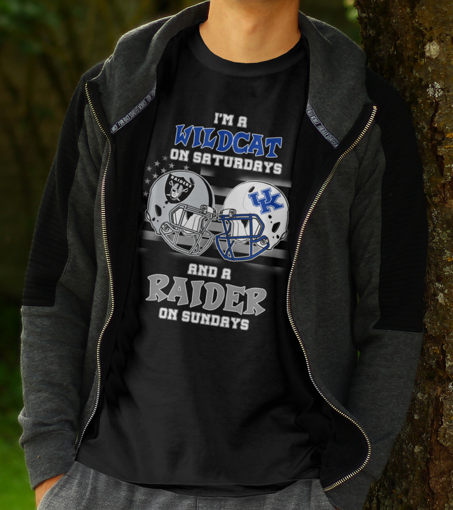 I'm A Wildcat On Saturdays And A Raider On Sundays T-Shirt