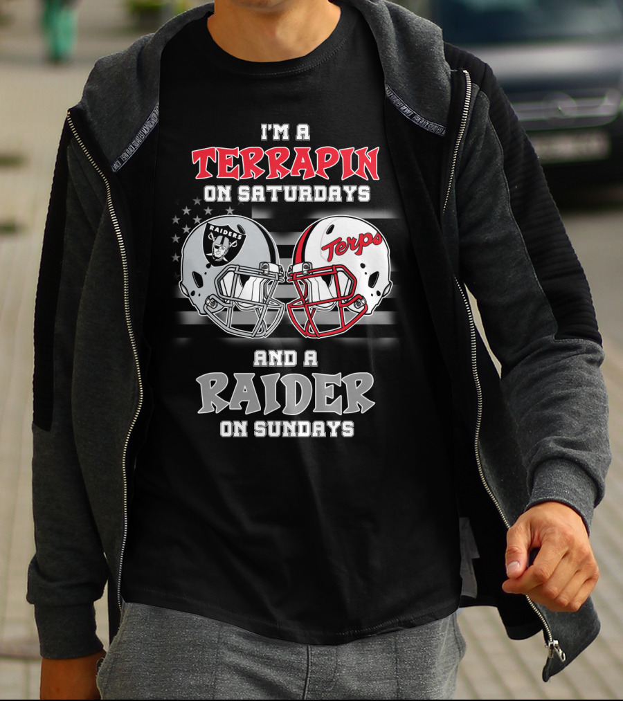 Terrapin Raiders Helmet Saturdays And Sundays Football Fan Gear T-Shirt