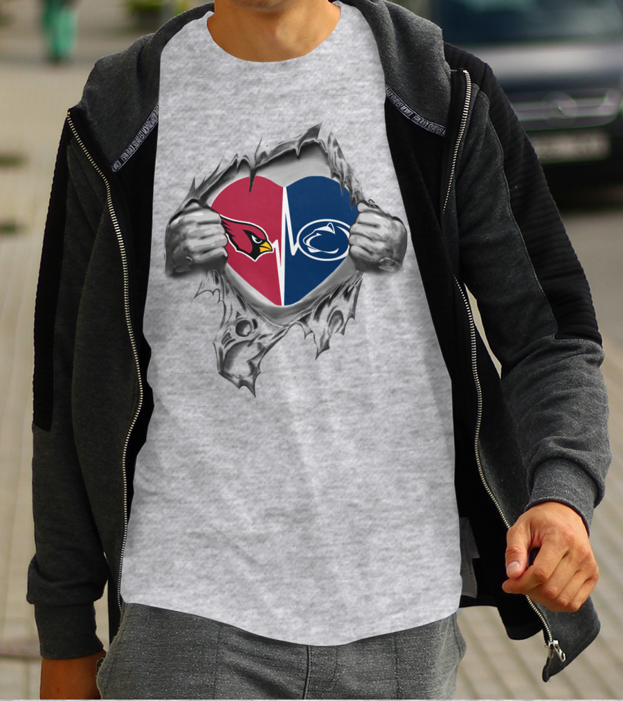 Cardinals Penn State Heartbeat Split T-Shirt