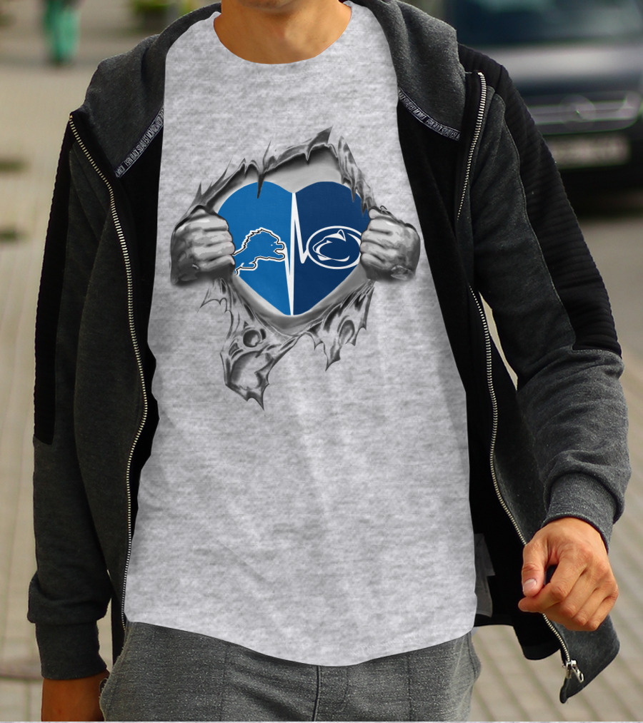 Penn State Lions Split Heart T-Shirt