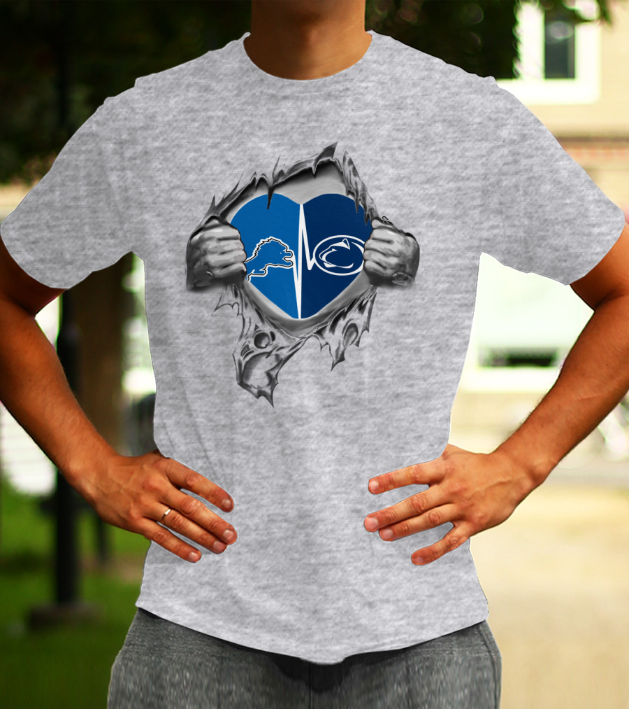 Penn State Lions Split Heart T-Shirt