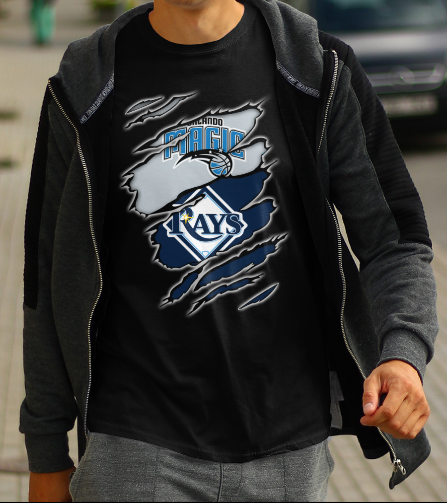 Orlando Magic Tampa Bay Rays Collaboration T-Shirt