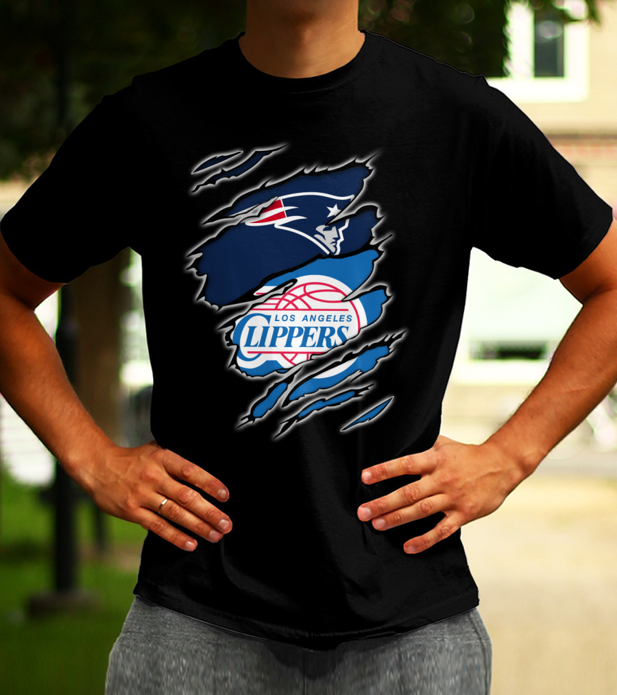 New England Patriots Los Angeles Clippers Crossover T-Shirt