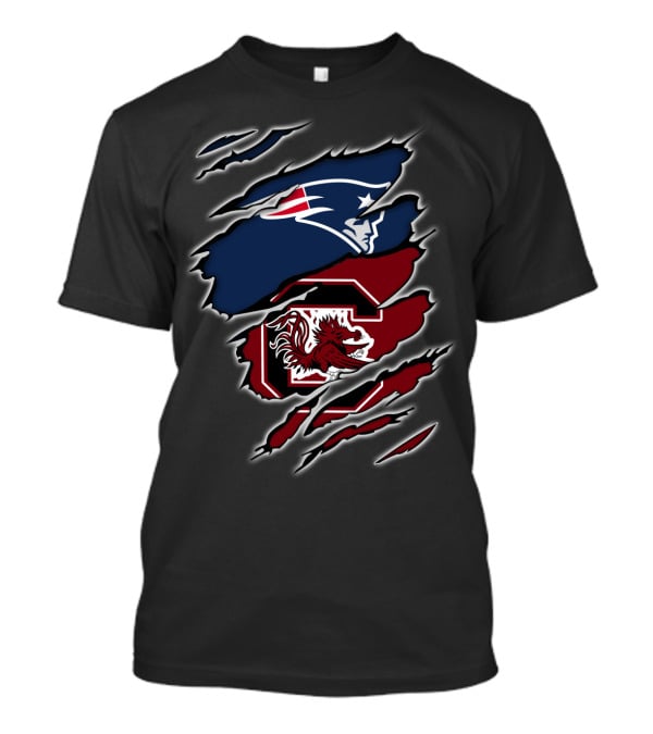 New England Patriots South Carolina Gamecocks Torn Claw T-Shirt