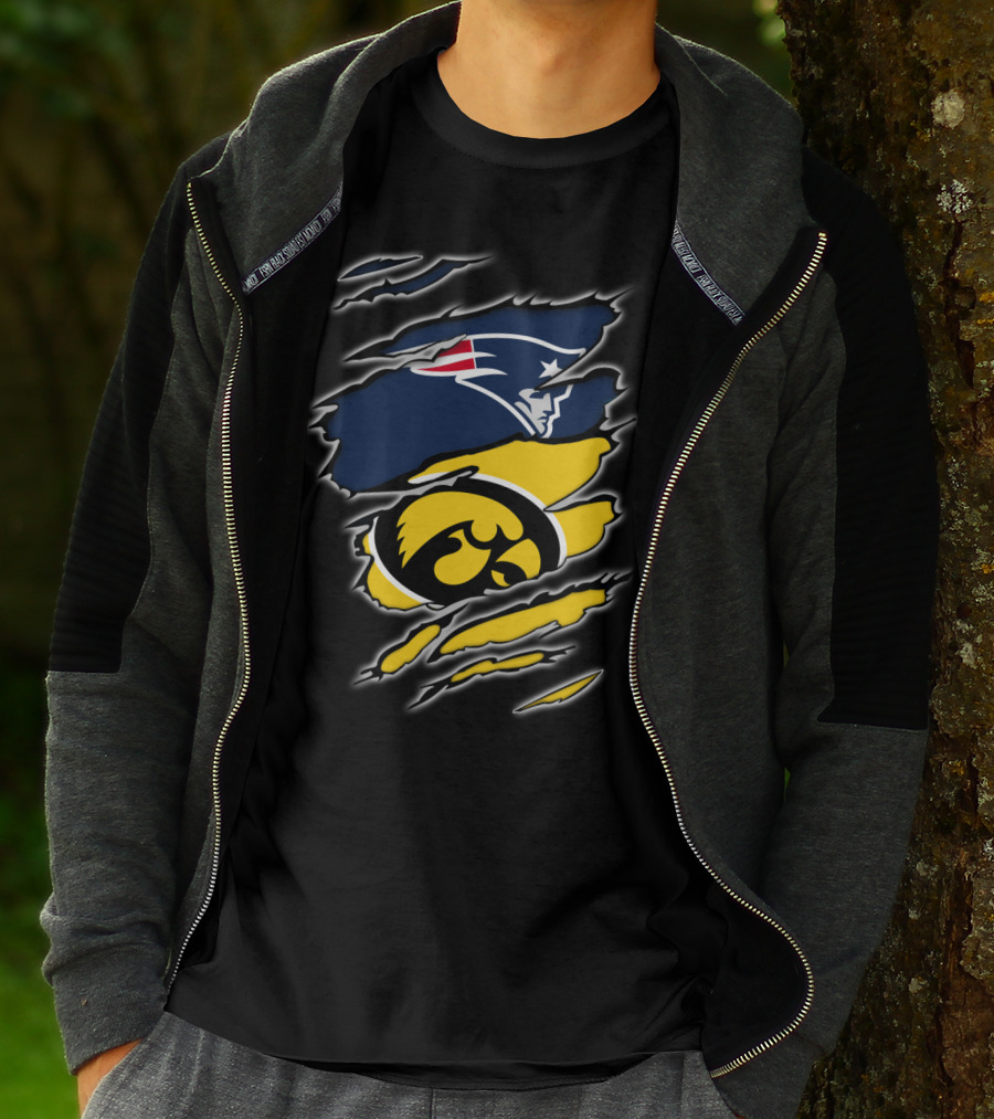 Patriots Hawkeyes Team Spirit Fusion T-Shirt