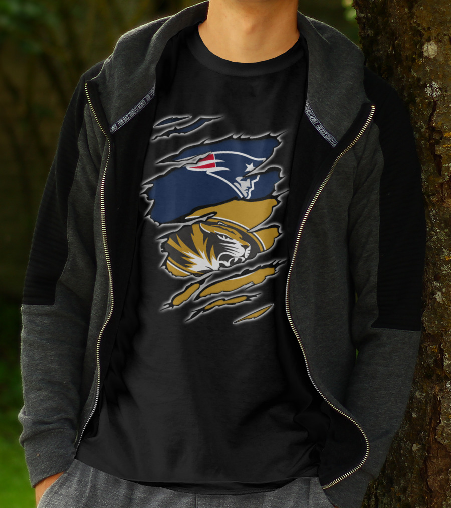 Patriots New England Tigers Missouri Fans United T-Shirt