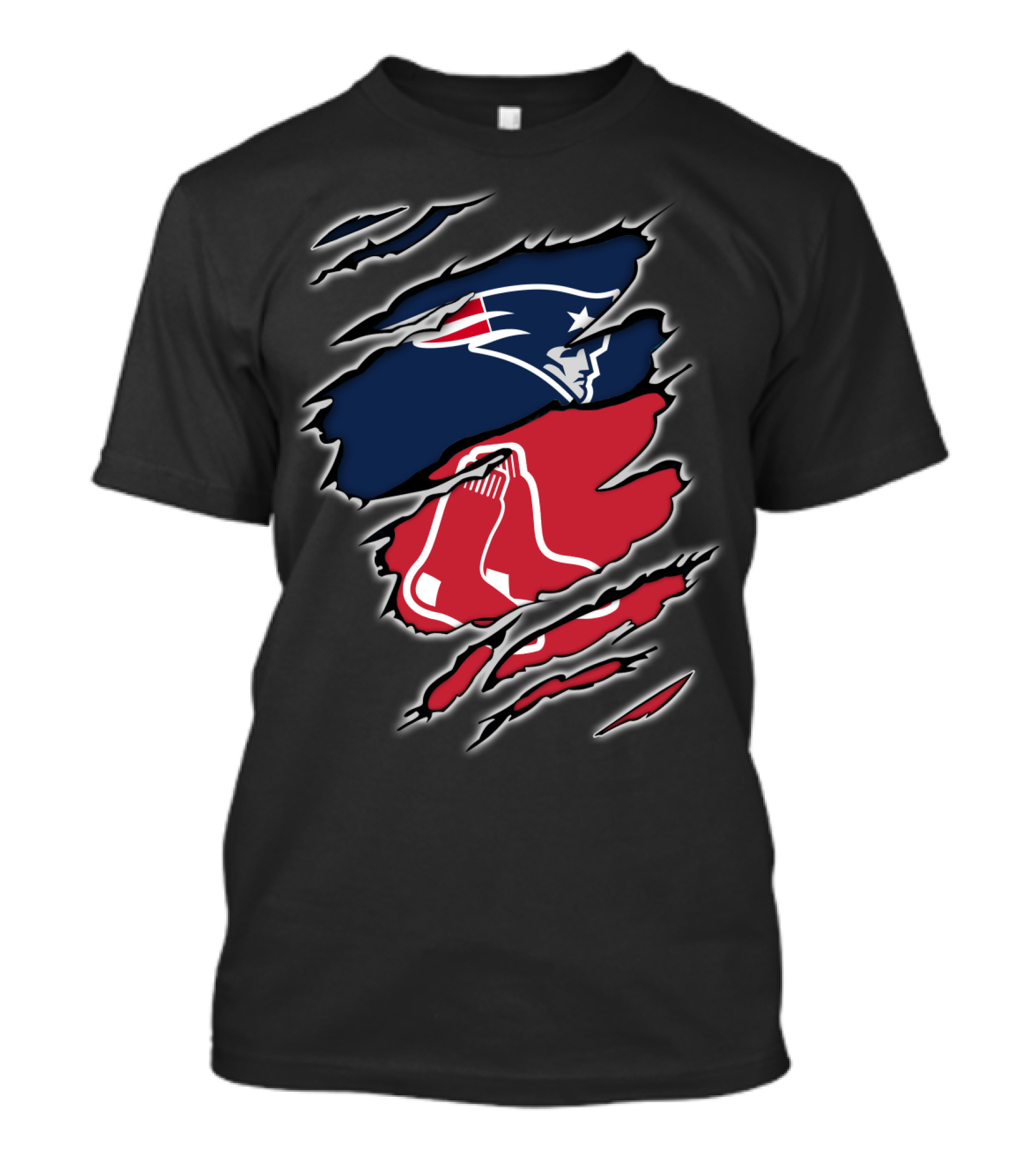 Patriots And Red Sox Logo Mashup NFL MLB Fans T-Shirt