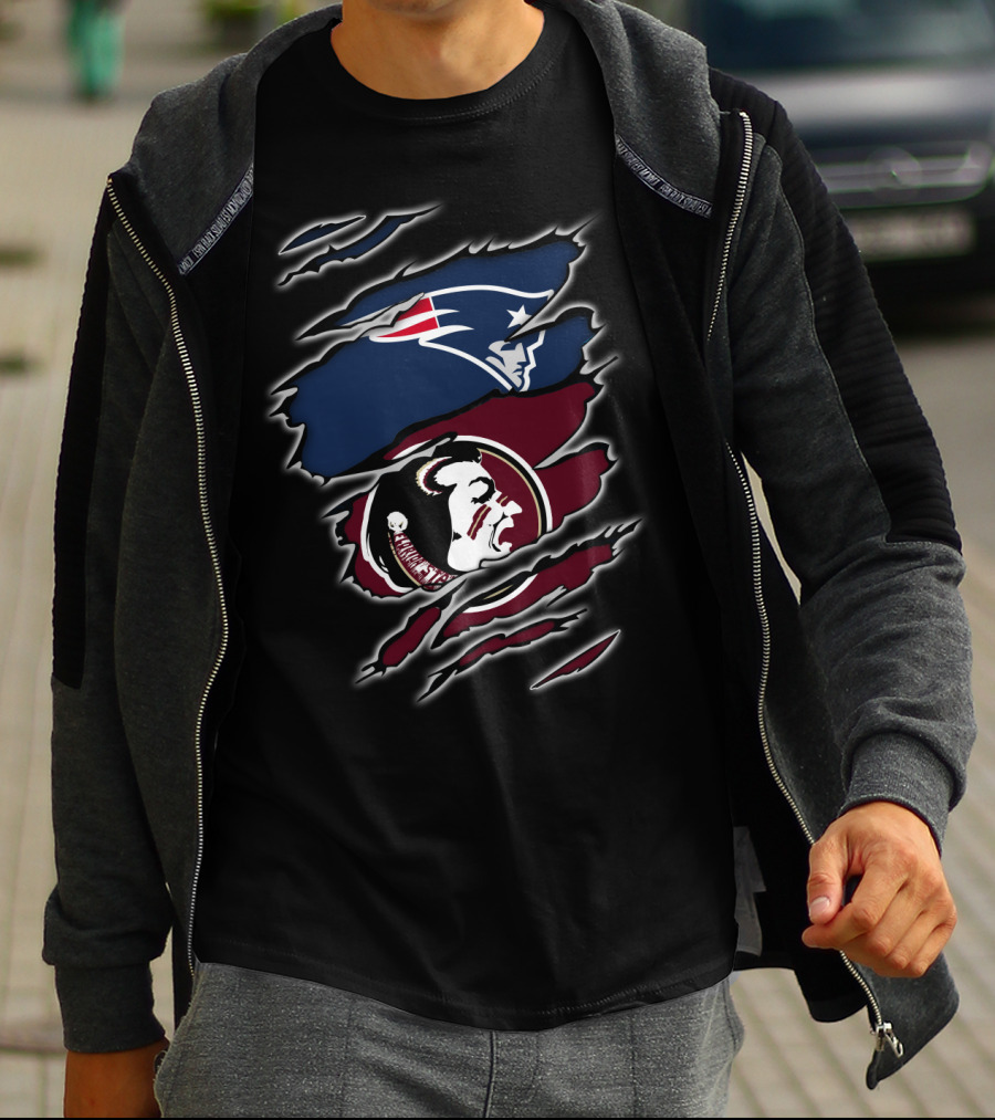 Patriots Seminoles Logo Fusion T-Shirt