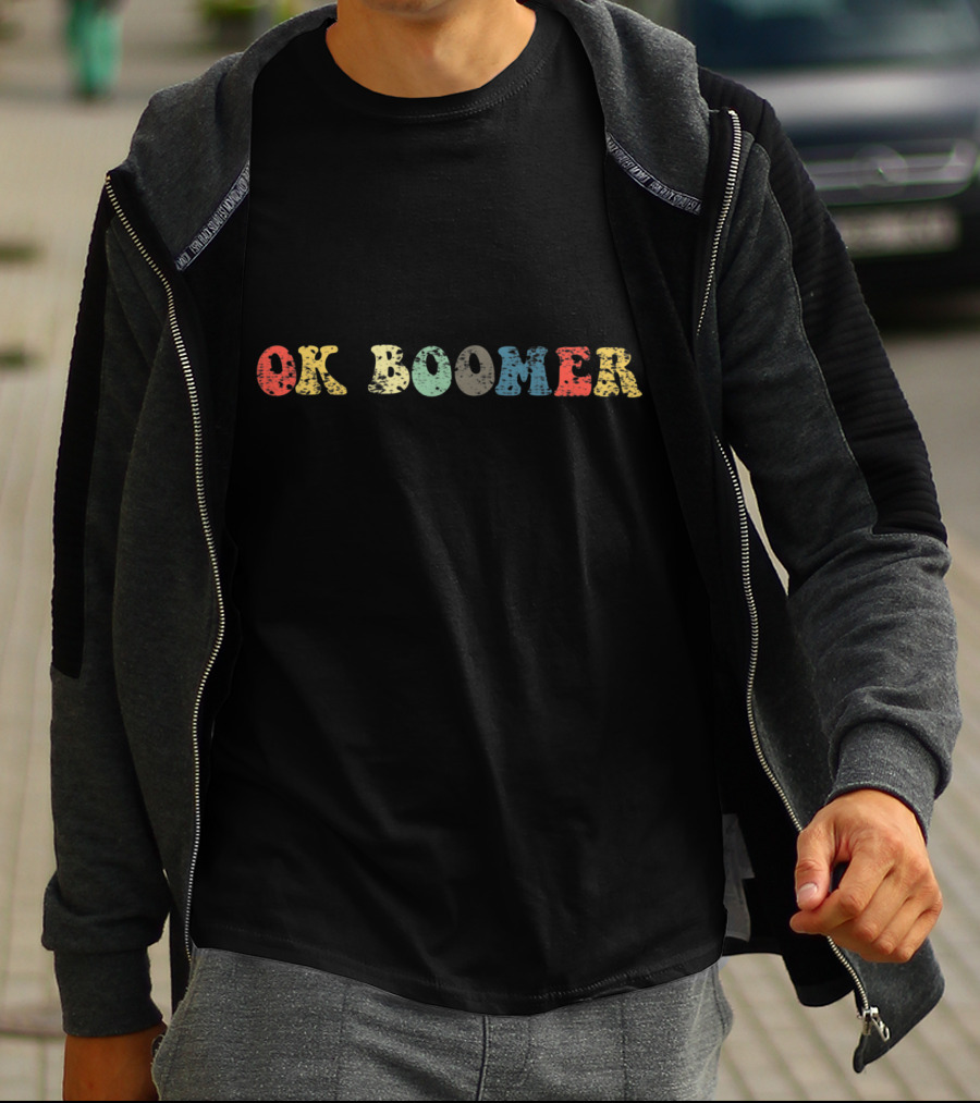 OK Boomer Funny Gen Z Millennials Vintage Meme Joke T-Shirt