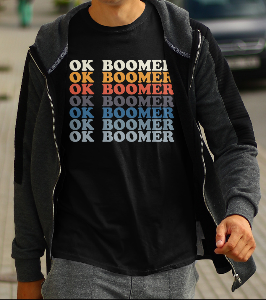 OK Boomer For Teenagers Millennials Gen Z Funny Meme OK Boomer Retro T-Shirt