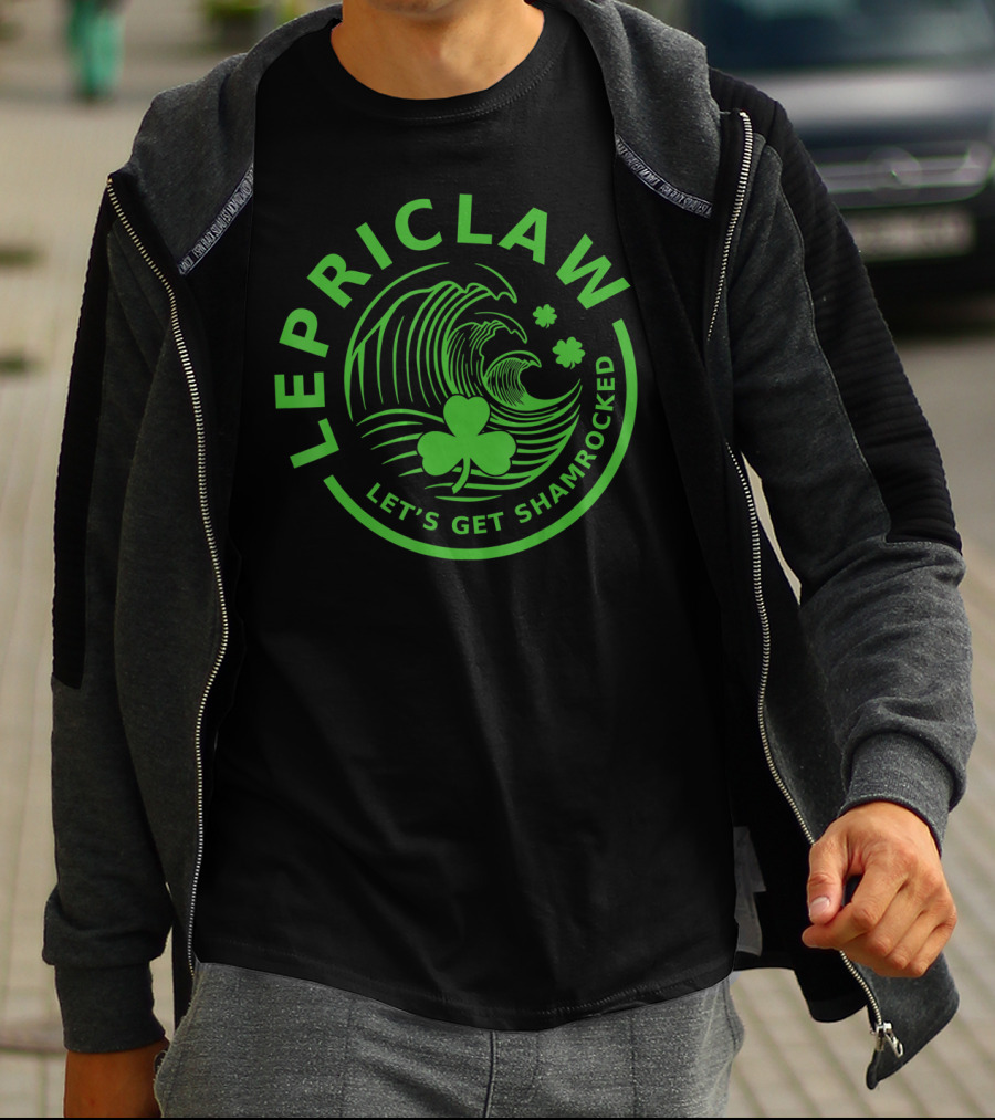 Lepriclaw Let's Get Shamrocked Funny Drinking Claws T-Shirt