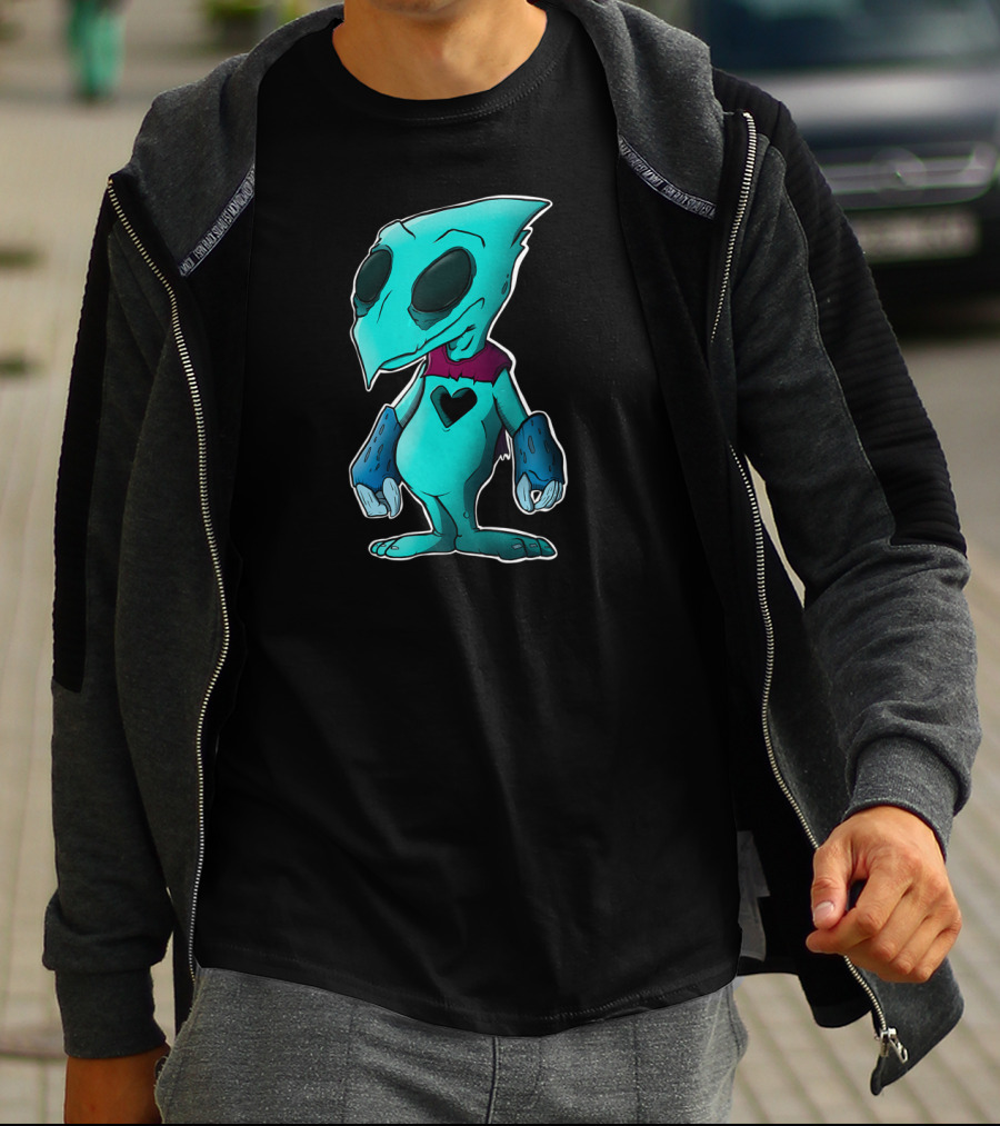 Heartless Kingdom Hearts Blue Creature With Heart T-Shirt