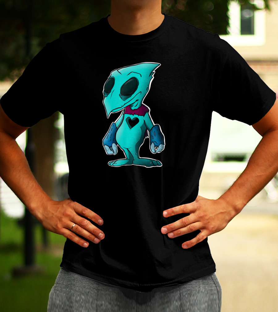 Heartless Kingdom Hearts Blue Creature With Heart T-Shirt