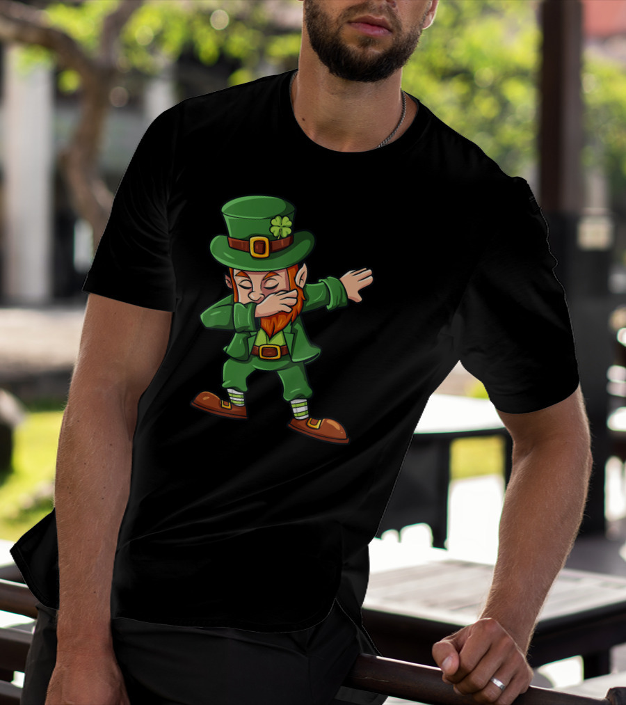 St Patricks Day Irish Leprechaun Dab Dance Iconic Lucky Shamrock T-Shirt