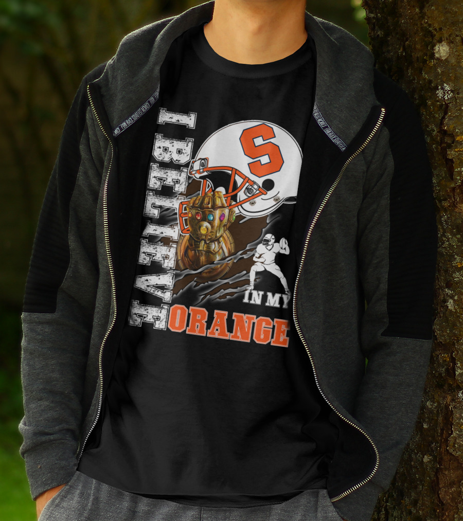 I Believe In My Orange Infinity Gauntlet Football S Helmet Fan T-Shirt