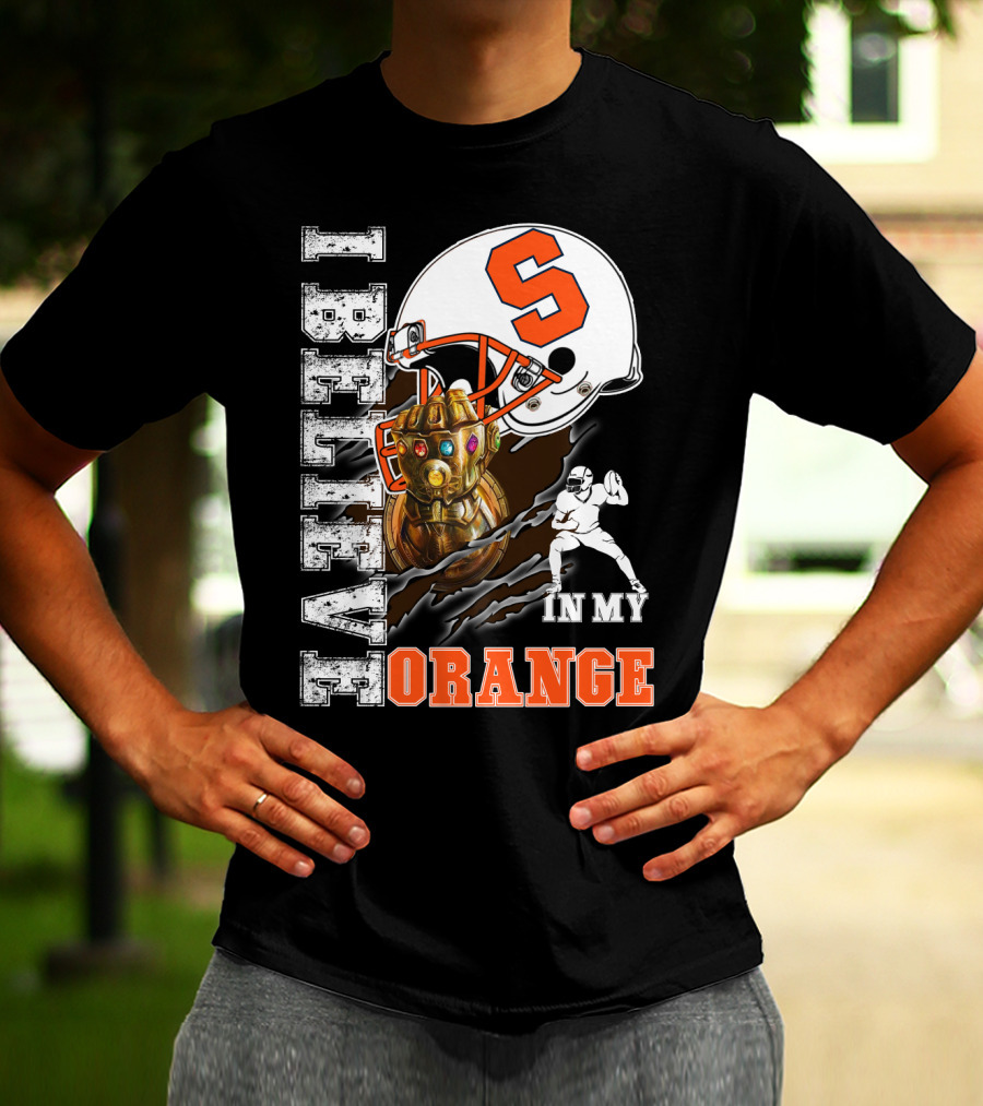 I Believe In My Orange Infinity Gauntlet Football S Helmet Fan T-Shirt