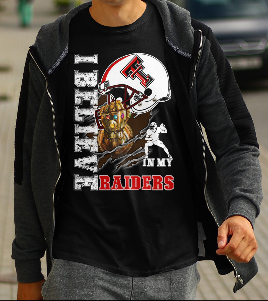 I Believe In My Raiders Infinity Gauntlet Football Helmet T-Shirt